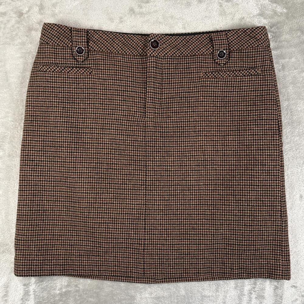 Eddie Bauer Women’s Brown Plaid Casual Skirt Size 12